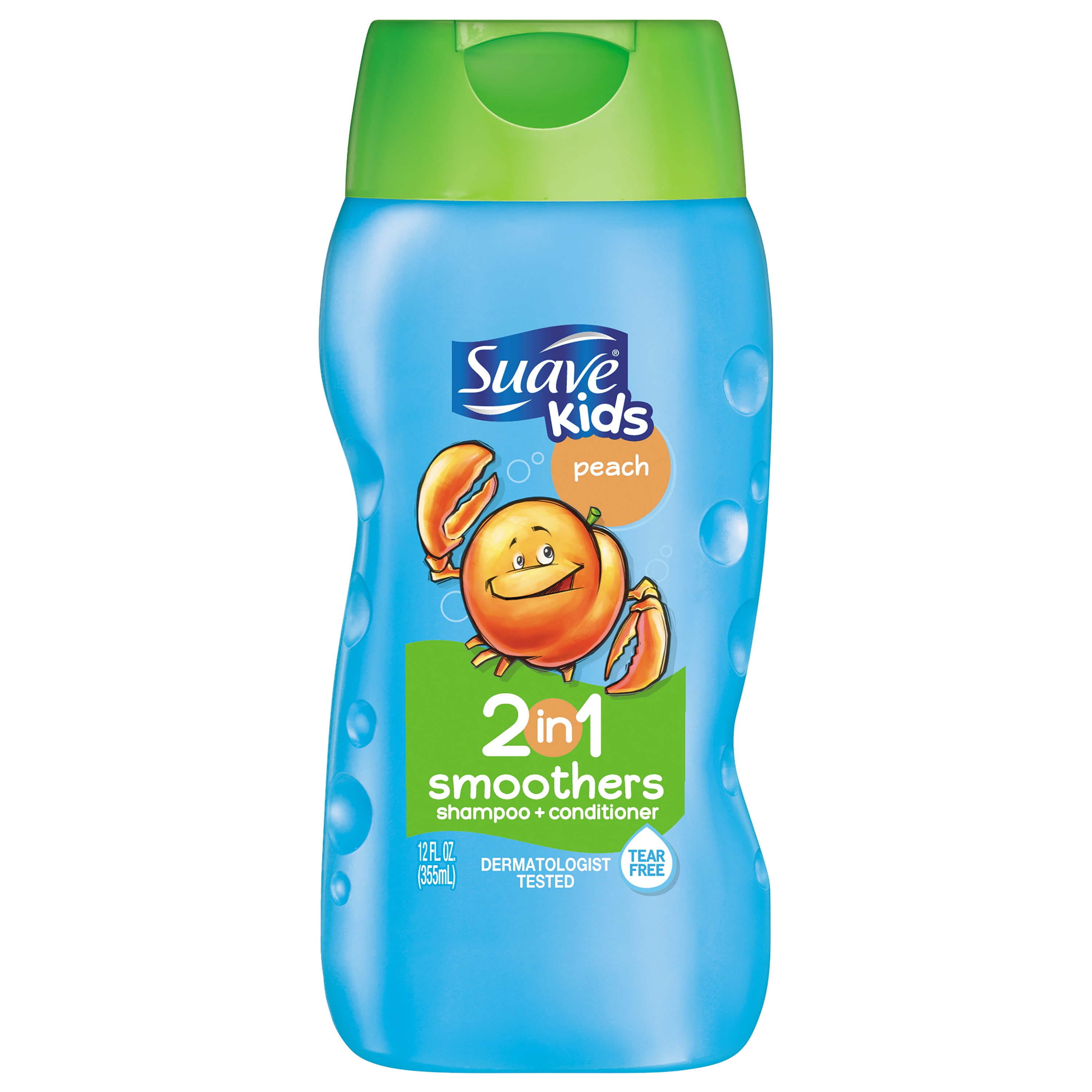 Suave Kids Peach Smoothers 2 in 1 Shampoo and Conditioner, 12 oz