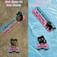 thumbnail image 5 of 4Pcs Black Cat New Driver Car Magnet Sticker Safety Sign, Cute Shivering Cat Student Driver Sign for Car Bumper, Funny Cartoon Nervous Caution Reusable Supplies, 5 of 7