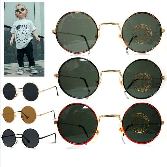 2 Pair John Lennon Kids Toddler Sunglasses Hippie Classic Style Frame Boys Girls