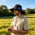 thumbnail image 5 of Luckky 3-in-1 Hands-Free Solar Cooling Hat Fan,UPF 50+ Sun Protection Hat with Removable Fan,Dual Solar & Type-C Rechargeable Outdoor Ventilated Hat for Men Women Fishing Cycling Gardening, 5 of 7