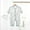 White B, variant on Toddler Girls Boys Summer Romper Print 3 Quarter Sleeve Lyocell Long Leg Sleep Jumpsuit Sizes 2-14M