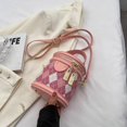 thumbnail image 1 of Bolso pequeño vintage para mujer, estilo primaveral, estilo bandolera, con textura rombal, portátil, 1 of 6
