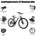 thumbnail image 3 of Zimtown 26/27.5 inch Mountain Bike Aluminum Alloy Frame, 21 Speed Outdoor Cycling Bike, Double Disc Brake, Black White, 3 of 9