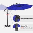thumbnail image 5 of ABCCANOPY 10 FT 360°Rotation Cantilever Patio Umbrella with Crank & Cross Base for Garden, Backyard, Pool and Beach, 12+ Colors(blue), 5 of 9