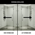 thumbnail image 4 of VIGO Winslow 34 in. L x 46 in. W x 74 in. H Frameless Sliding Rectangle Shower Enclosure in Chrome with 3/8 in. Clear Glass, 4 of 13
