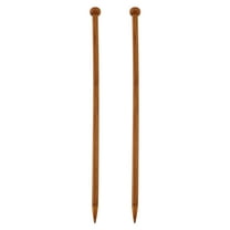 2Pcs 9mm Bamboo Knitting Needle Straight Single Pointed 14 Inch Long