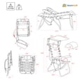 thumbnail image 4 of Ultimate Heavy Duty High Seat Aluminum Folding Backpack Beach Chair for Adults | Lay Flat, 5 Reclining Positions | Removable Insulated Cooler Pouch & Canopy for UV Protection, 4 of 9