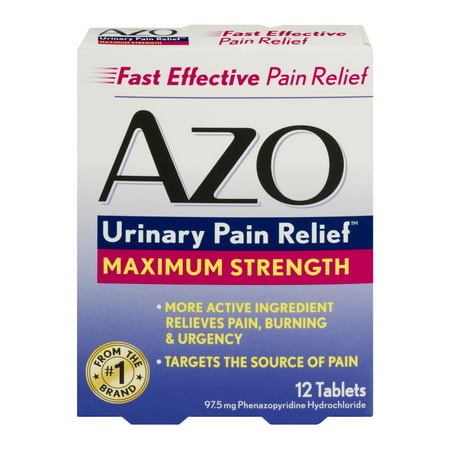 AZO Force maximale standard urinaire Soulagement de la douleur, 12ct