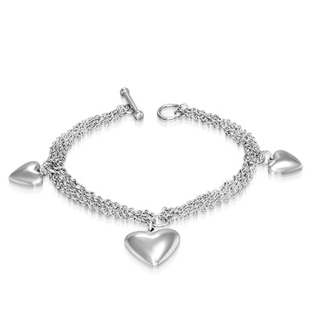 Triple Heart Chain Bracelet main image 1