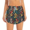thumbnail image 4 of Lsque Berries and Flowers Printed Women's Running Shorts with Liner Pockets,Elastic Quick Dry Workout Athletic Gym Yoga Shorts,Womens High Waist Shorts-Medium, 4 of 9
