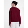 thumbnail image 4 of Scenario Women's Waffle Knit Crewneck Tee with Long Sleeves, Sizes XS-XXXL, 4 of 6