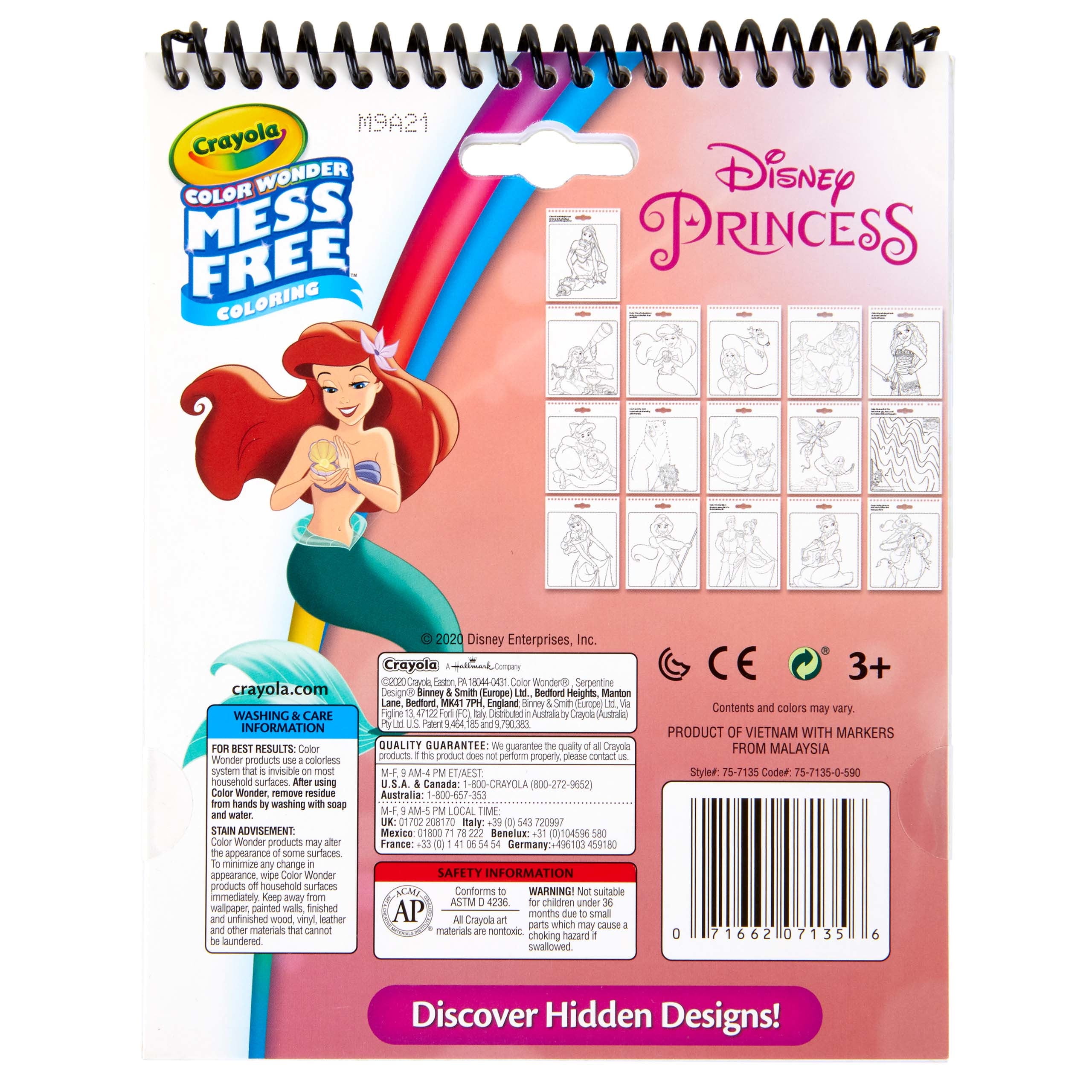 Crayola® Color Wonder Mess Free™ Disney Princess Coloring Pages & Markers,  18 ct - City Market