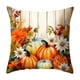 thumbnail image 2 of Fundas de almohada de Acción de Gracias de 17,7 x 17,7 pulgadas, con diseño de calabaza otoñal y tela suave con cremallera oculta para decoración del hogar., 2 of 6