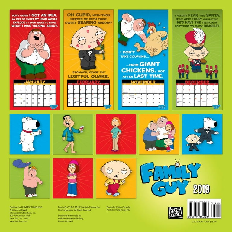 Family Guy 2025 Desk Calendar Tania Zorine Family Guy 2025 Desk Calendar Tania Zorine