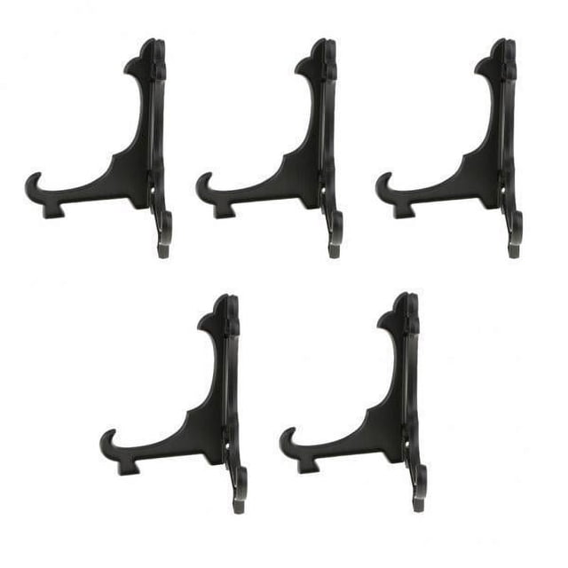 2x 5 piezas de caballetes de plástico o soportes / soportes de licencia para mostrar imágenes, tarjetas de u otros artículos en bodas,