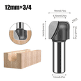 thumbnail image 1 of 4pcs Bowl & Tray Router Bit Round Nose Groove Head Wood Cutter Woodworking Tools Carving Cutting Tool 1/2 Handle, 1 of 8