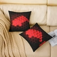 thumbnail image 2 of Erosebridal Black and Red Throw Pillow Cover 16x16, Honeycomb Hexagon Print Cushion Cover, 2 of 6