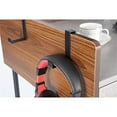 thumbnail image 4 of Pemberly Row Wood/Metal Home Office Writing Desk with Drawers in Walnut/Cement, 4 of 5