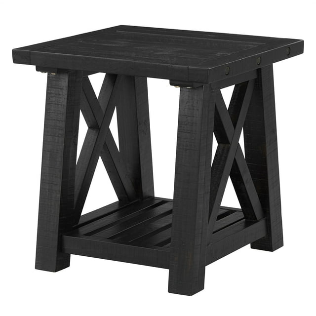 Martin Svensson Home Bolton Solid Wood End Table Black Stain