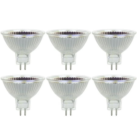 

6 Pack Sunlite 75 Watt 38° Flood MR16 Mini Reflector GU5.3 Bi-Pin Base
