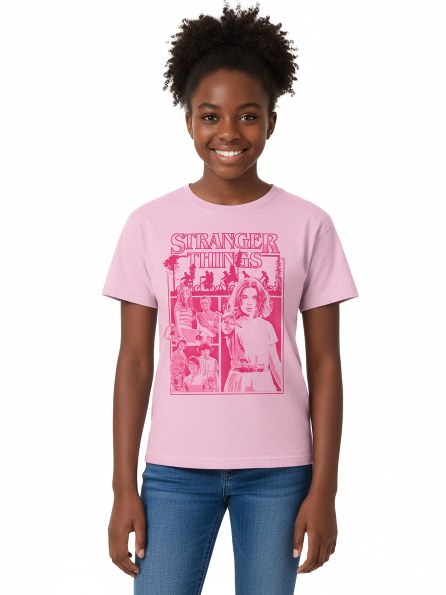 Netflix Stranger Things Girls Short Sleeve Graphic T-Shirt, Sizes 4-16