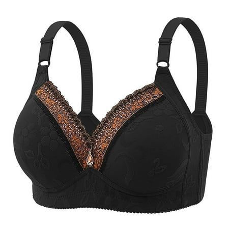 ZVNAH Womens Bras Woman Sexy Ladies Bra without Steel Rings Sexy Large Size Lingerie Underwire Nursing Bras Underwire Bras