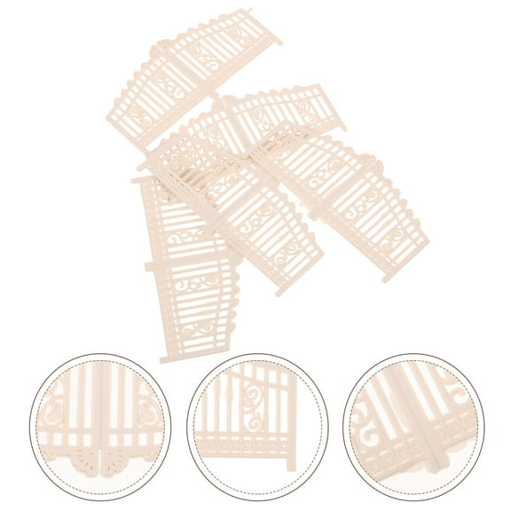 ELAYARD 5Pcs Miniature Garden Gate Beige for Garden Design and Craft Activities