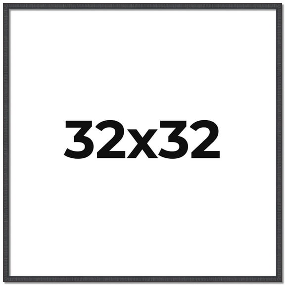 32x32 Rustic Brown Real Wood Picture Frame Width 0.75 inches | Interior Frame Depth 0.5 inches |