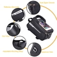 thumbnail image 2 of Alforja de bicicleta Bolsas impermeables para montaje en teléfono para bicicleta, marco frontal, bolsa de tubo superior con pantalla táctil, estuche para teléfono, estuche para bicicleta, paquete de b, 2 of 4