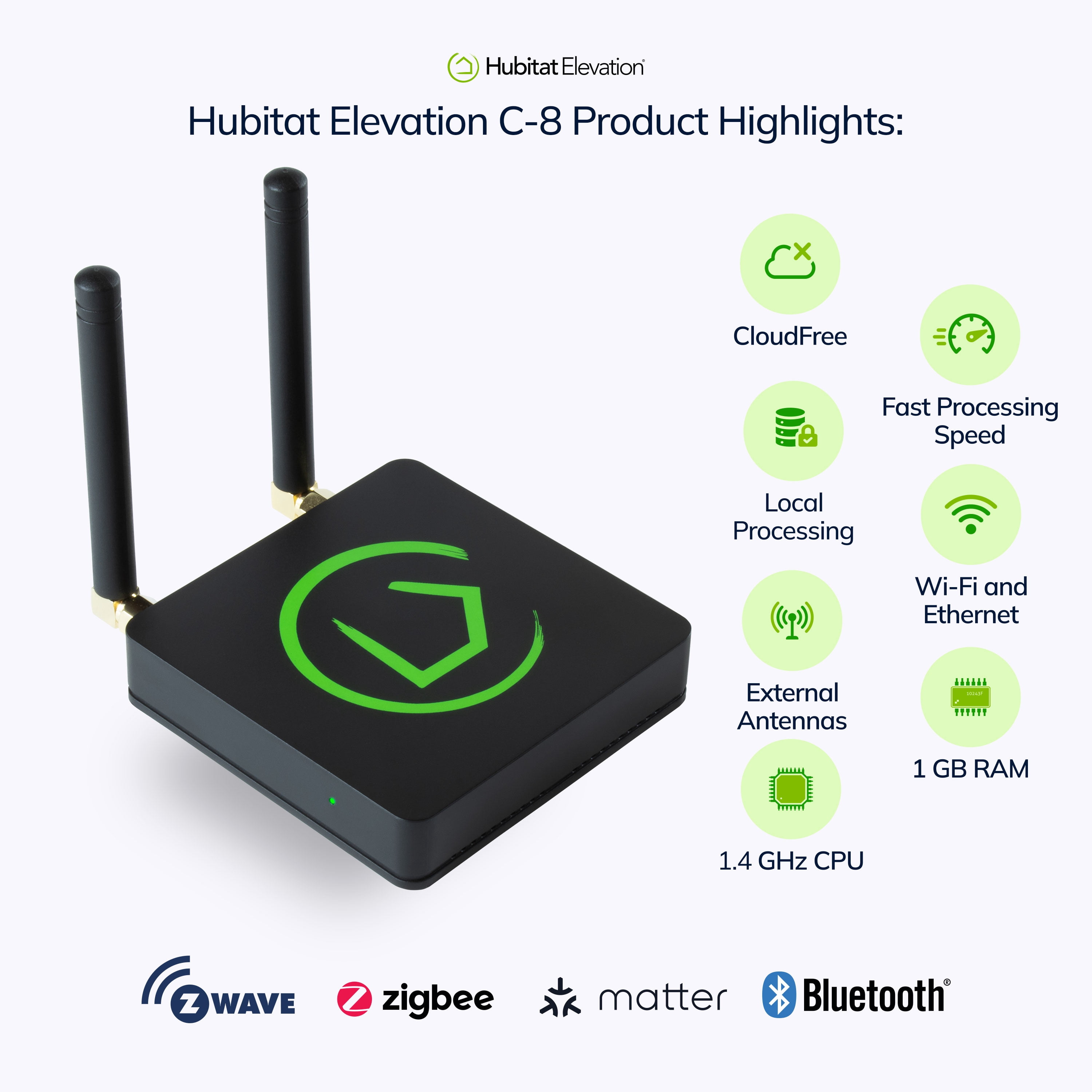Hubitat Elevation C-8 Pro Smart Home Automation Hub