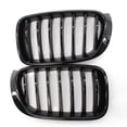 thumbnail image 4 of Rejilla de parachoques delantero 2 piezas Parrilla de riñón ABS doble línea apta para F26 X3 accesorios de repuesto 51117338571 Negro brillante perfecl, 4 of 7