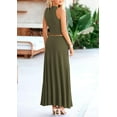 thumbnail image 3 of PRETTYGARDEN Women's 2 Piece Maxi Skirt Sets Casual Summer Knit Cropped Tank Top High Waisted Long Skirts Outfit, 3 of 9