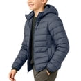 thumbnail image 5 of Cethrio Boys Puffer Jackets Size 14-16, Warm Casual Long Sleeve Zip up Winter Outerwear with Pockets Gray, 5 of 6