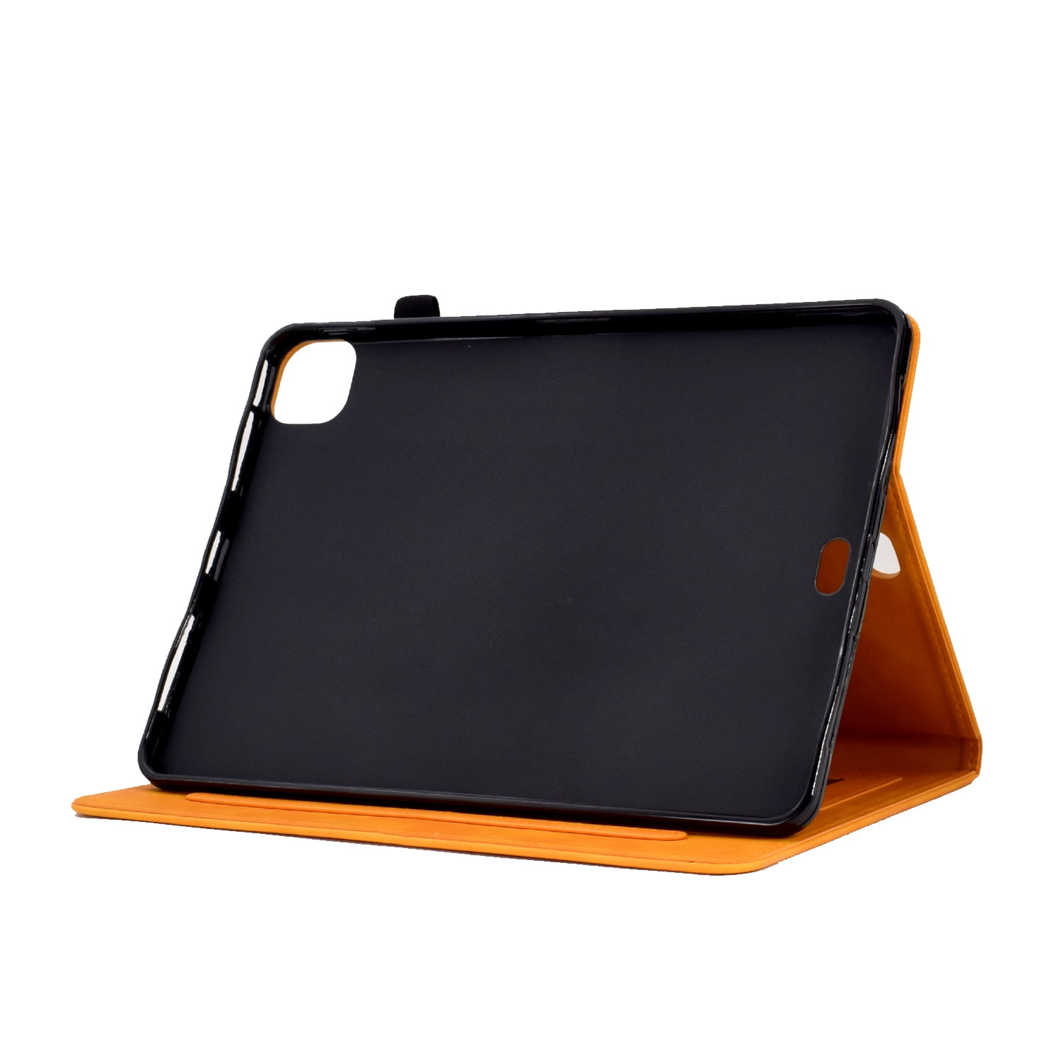 Allytechgroup iPad Pro 11 2024 M4 Case Cover, Eiffel Tower Butterfly Embossed Stylish Bumper Auto Sleep Wake Protective Kickstand Slim Fit Pencil Holder Case for Apple iPad 11 Inch Pro 2024, Khaki