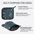 thumbnail image 3 of Yayeee Oven Mitts and Pot Holder Set of 2 Heat Resistant Kitchen Gloves Baking Hot Pad, Dark Star Map, 3 of 5