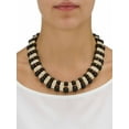 thumbnail image 4 of PalmBeach Jewelry Black Beaded Necklace with Crystal Accents in Yellow Goldtone, 4 of 6