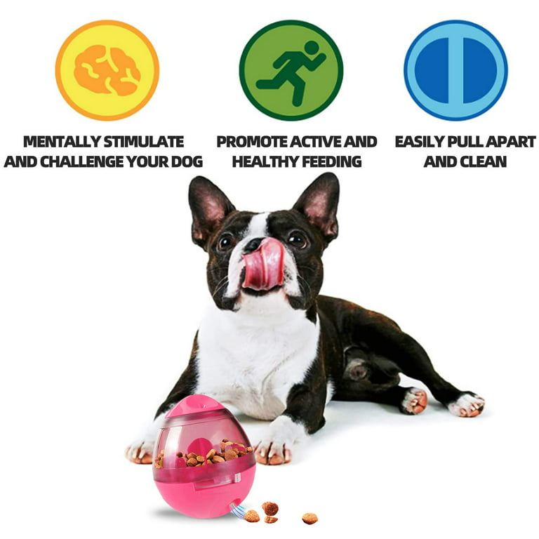 Dog Puzzle Treat Toy, Interactive Toy for Puppy Small Medium Breed Dogs, Treat Dispensing Ball Slow Feeder for Teeth Cleaning, Dog Chew Toy for