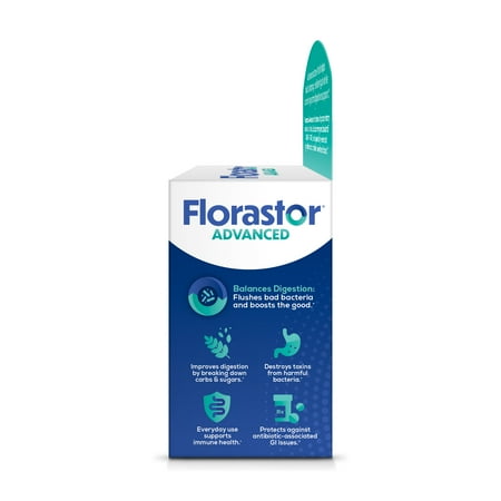 Florastor Unisex Advanced Pro + Pre Probiotic and Prebiotic Supplement 30ct