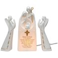 thumbnail image 2 of Appletree Design Ensemble Deux Anges avec Sainte Famille, 9-1/4 Pouces de Haut, Inscription "Glorie à Dieu" Lecture, 2 of 3