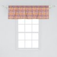 thumbnail image 2 of Ambesonne Colorful Valance Pack of 2, Abstract Striped Plaid Art, 54"X18", Multicolor, 2 of 4