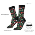 thumbnail image 4 of KLL Strawberry Print Cool Socks Men's Women's Crew Socks Funny Crazy Novelty Stockings, 4 of 6