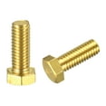 thumbnail image 1 of Unique Bargains Brass Hex Bolts, 3/8-16x1' 2 Pack Fully Thread Grade 4.8 Machine Screws, 1 of 4