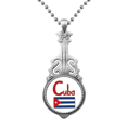 thumbnail image 1 of Cuba National Flag Red Blue Pattern Pendant Jewelry Music Guitar Torque Hangtag, 1 of 3