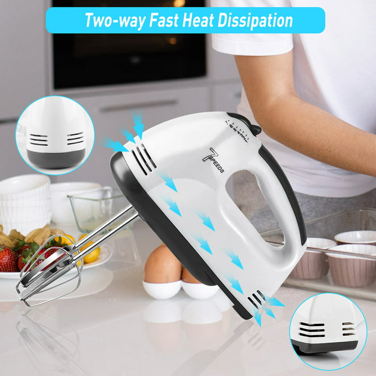 Electric Hand Mixer Egg Beater 7-Speed Easy Mix Good Grips Cake