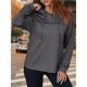 thumbnail image 4 of Sudadera con Capucha para Mujer, Informal, de Punto Gofre, de Larga, con Cordón Ajustable, Ligera, con Capucha Gris Oscuro L, 4 of 8