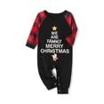 thumbnail image 3 of Christmas Pajamas for Family Long Sleeve Santa Tree Print Tops + Plaid Pants Set Winter Sleepwear, 3 of 10