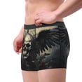 thumbnail image 2 of Honeii Vintage Winged Rose Skull Men's Underwear Boxer Briefs Pack, ComfortSoft Boxer Brief for Men, Moisture-Wicking Breathable-Medium, 2 of 5