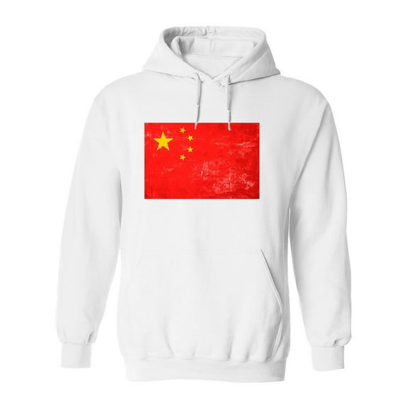 Chinese Flag Hoodie Men -Image by Shutterstock, Male Small