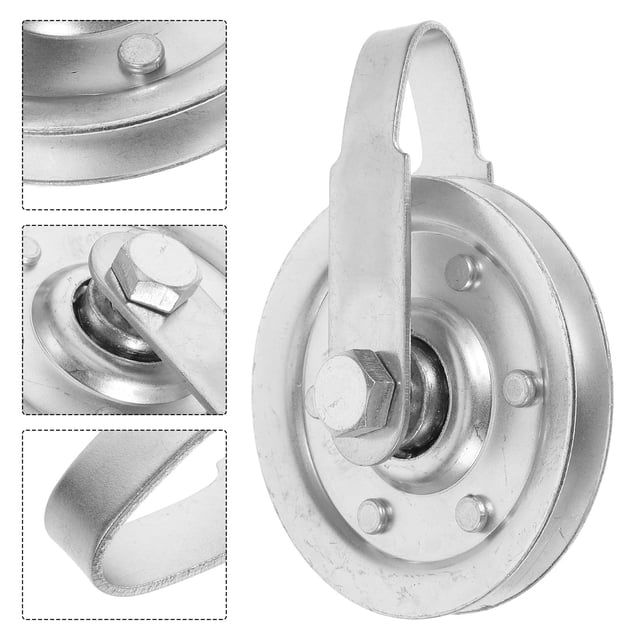 Luxshiny Durable Silver Garage Door Track Pulley Stationary for Smooth Quiet Door Function