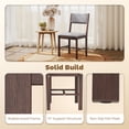 thumbnail image 4 of HOMCOM Modern Dining Chairs Set of 4, Linen Fabric Upholstered Kitchen Chairs with Rubberwood Legs for Dining Room, Living Room, Gray, 4 of 9